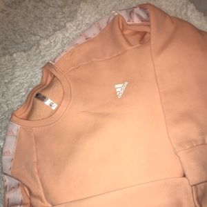 Orange adidas crewneck